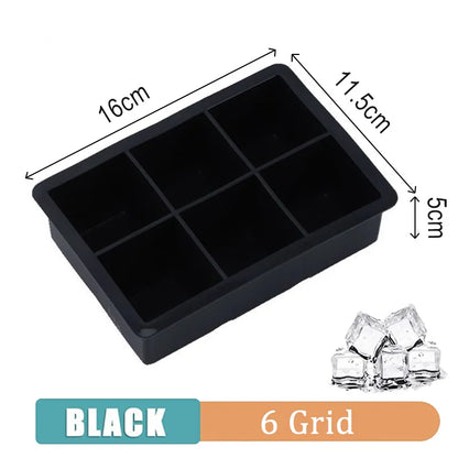 4/6/8/15 Grid Ice Cube Maker Household Large Ice Mold Bar Ice Making Mold Ice Ball Mold Ice Cube Mold Ice Tray Silicone with Lid