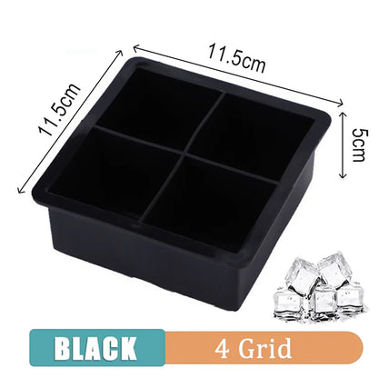 4/6/8/15 Grid Ice Cube Maker Household Large Ice Mold Bar Ice Making Mold Ice Ball Mold Ice Cube Mold Ice Tray Silicone with Lid