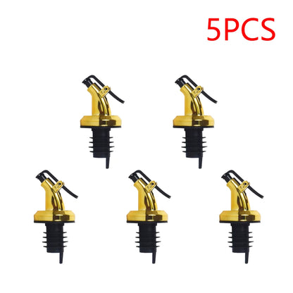 1-10PCS Kitchen Oiler Olive Oil Dispenser Pourer Whisky Liquor Oil Wine Bottle Pourer Cap Spout Stopper Mouth Dispenser