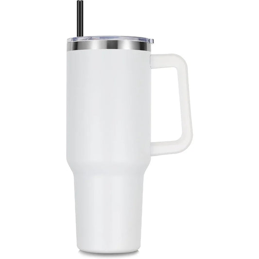 1200MLThermosCupStainless Steel Coffee Car Cup RefrigeratedVacuum Insulated WaterCup with Straw Leak Proof CoverSuitable for Gym