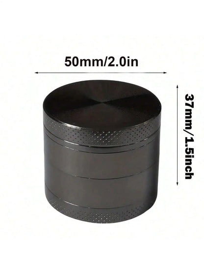 1.6in Zinc Alloy Herb Mill Grinder 4-Layer Manual Tobacco Spice Mortar Cigarette Herbal Grinder Smoking Accessories Kitchen Tool