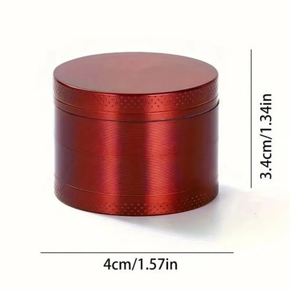 1.6in Zinc Alloy Herb Mill Grinder 4-Layer Manual Tobacco Spice Mortar Cigarette Herbal Grinder Smoking Accessories Kitchen Tool