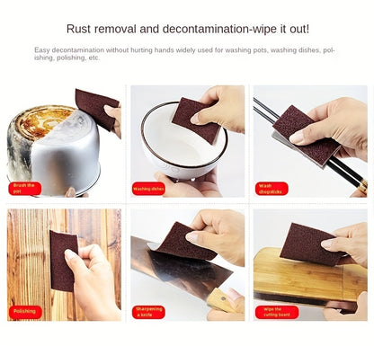 5/10pcs Multi-Functional Emery Magic Sponges - Durable Nano Scouring Pads for Efficient Dishwashing and Household Cleaning - Kit